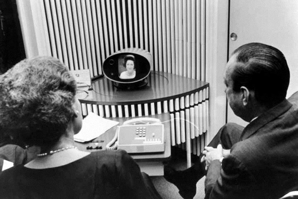 Picturephone inaugural call, April 20, 1964.