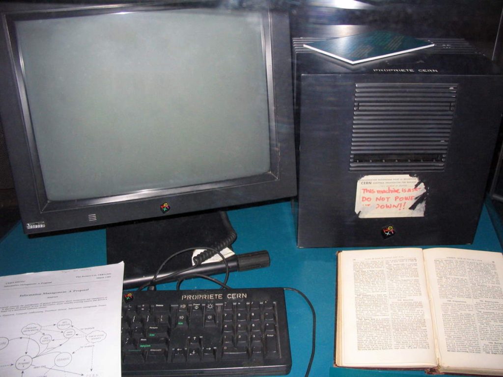 The first Web server on the World Wide Web