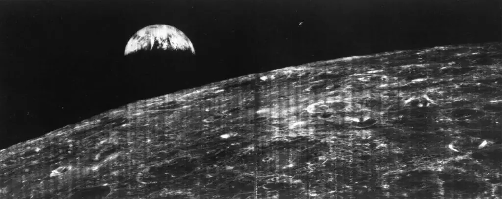 The first photograph of Earth from the Moon orbit