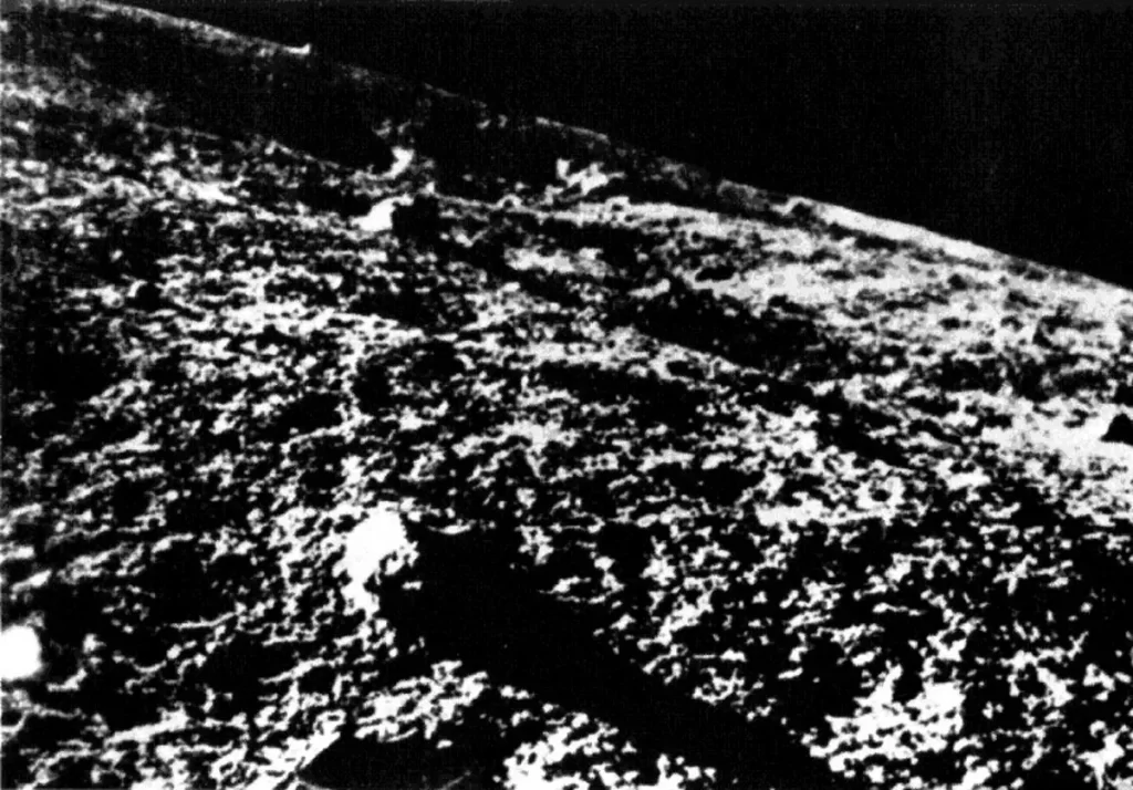 Successful moon landings: The first photo ever taken from the surface of the Moon (Luna 9)