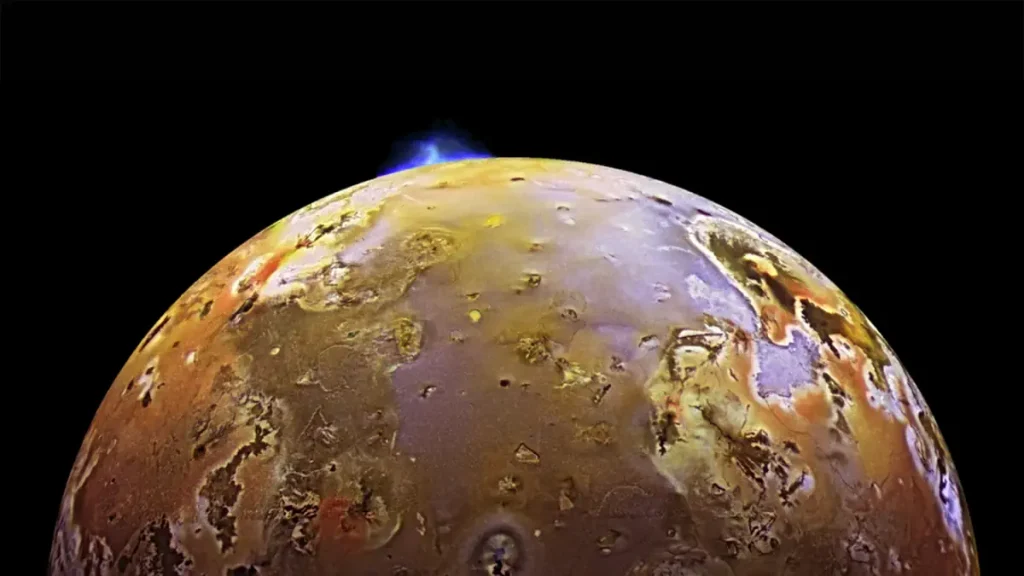 Galileo Sees Io Erupt