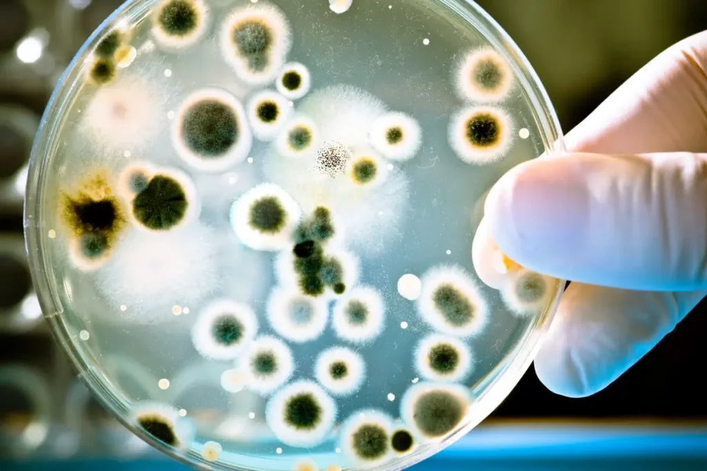 Petri Dish with Bacteria Culture