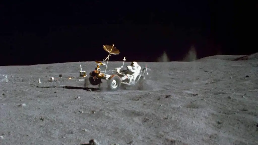 Lunar Rover Vehicle speed record: John Young