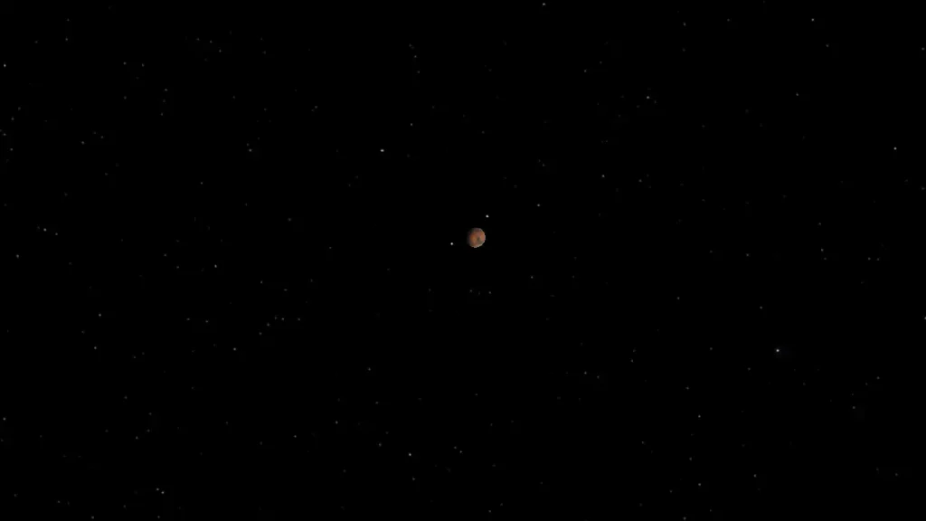 Mars from Moon distance